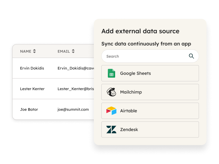 Data Hub (section hero)